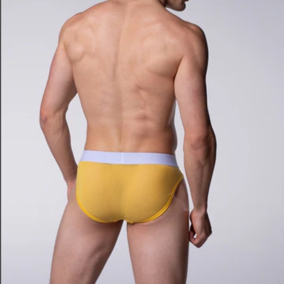 Box Menswear All Over mesh Briefs- Mellow Yellow M New - Picture 8 of 8